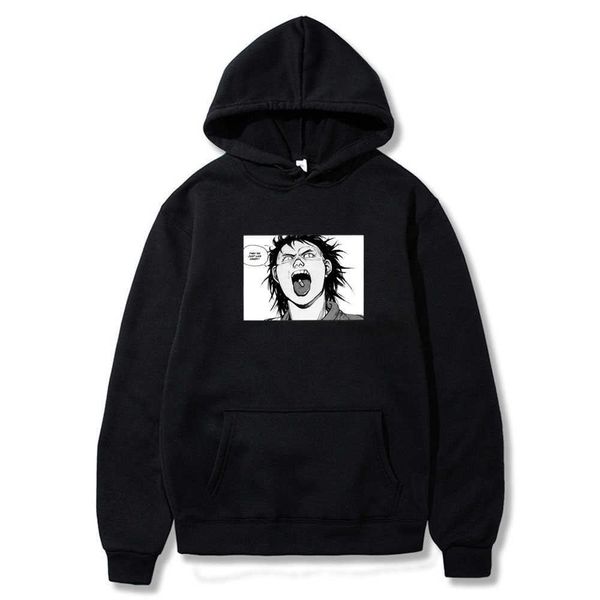 2021 Novos 90s Japonês Comics Akira Padrão Impressão Hoodie Homens Hip Hop Estilo Hoodies Masculino Harajuku Dos Desenhos Animados Com Capuz Tops H0823