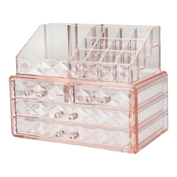 

1pcs transparent skin care product non-slip european style dustproof finishing waterproof acrylic storage box boxes & bins