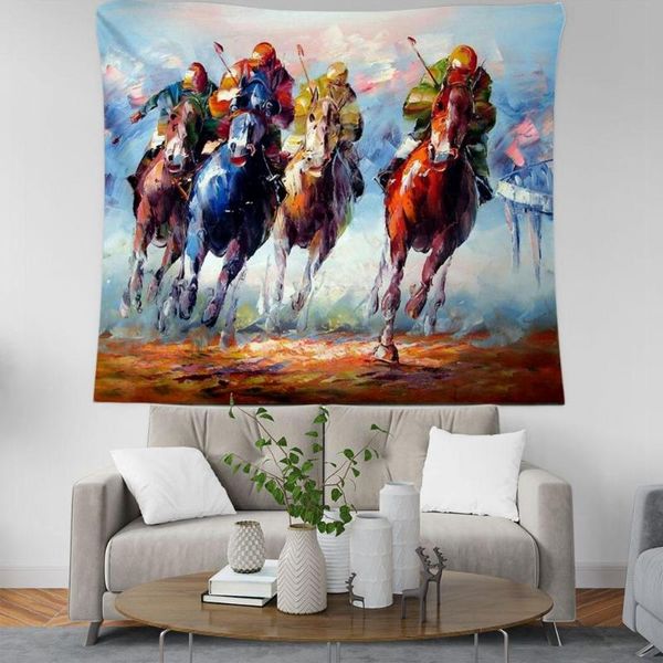 

tapestries plstar cosmos horse race tapestry 3d printing tapestrying rectangular home decor wall hanging style-1