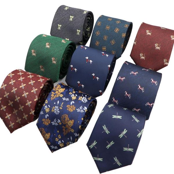 

bow ties fashion casual tie 8cm animal flower geometric pattern necktie men's wedding gift clothing accessories, Black;gray