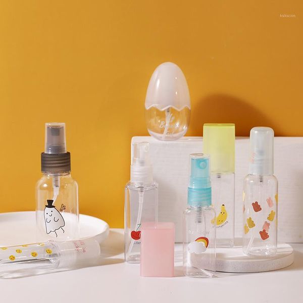 

storage bottles & jars 1pcs translucent simple animal cartoon spray bottle girl out office toning double bottling travel cleaning durable