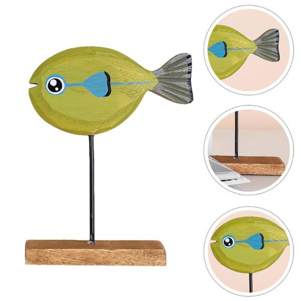 

novelty items christmas fish decor cartoon ornament wooden deskadornment