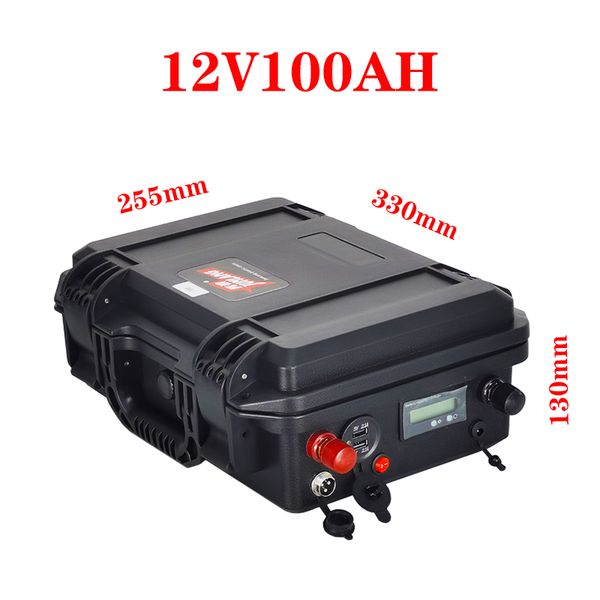 

12v 100ah lifepo4 battery pack 1200wh lithuim 200ah waterproof li ion batteries for inverter, boat motor