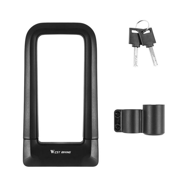 

bike locks west biking bicycle lock,bike u lock,silicon+zinc alloy u-lock for bike, bicycle, motorcycle and scooter (black)