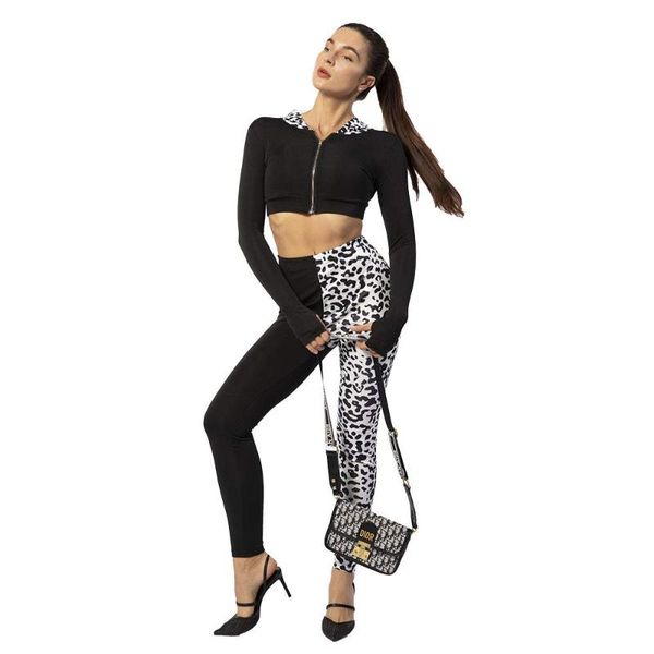 

women's two piece pants 2 outfits womens jogger suits cropped jacket long zipper hoodies gym work sets, White