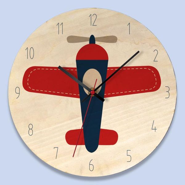 

wall clocks clock modern design cartoon airplane home decor classic vintage living room decoration