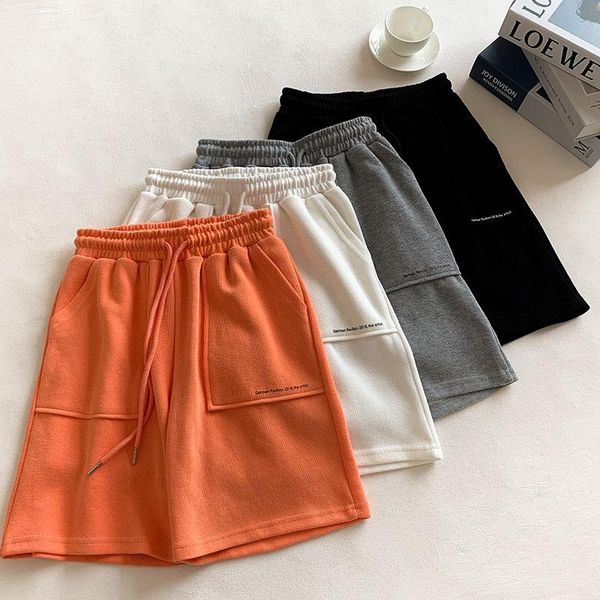 

gym clothing 2021 summer drawstring shorts women casual jogger sweathshorts plus size workout loose trousers, White;black