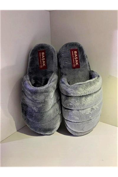 

women's gray indoor winter soft home slipper slippers, Black