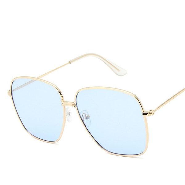 

sunglasses trend big metal frame woman fashion female multicolor lady famous design lightweight glasses uv, White;black