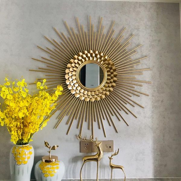 

european metal tinsel sunglasses three-dimensional abstract flower decorative mirror wall hanging pendant objects & figurines