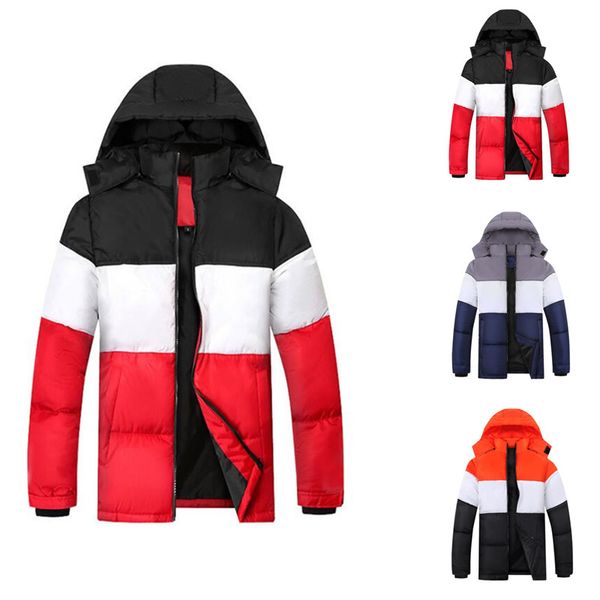 

2021 classic winter down jacket hooded jackets men windproof warm black red coats women outerwear thick streetwear homme fashion outdoor
