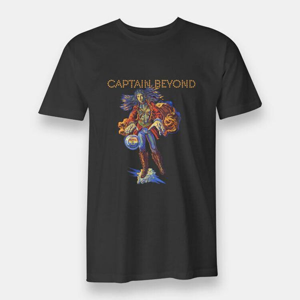 

captain beyond 1972 captain beyond british rock men's t-shirt black, White;black