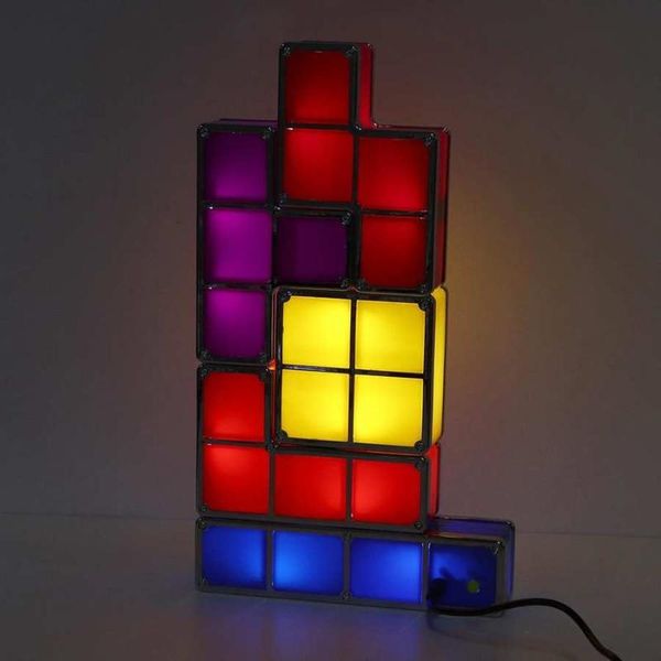 

puzzle stackable led light colorful block construction game night bedroom blinds