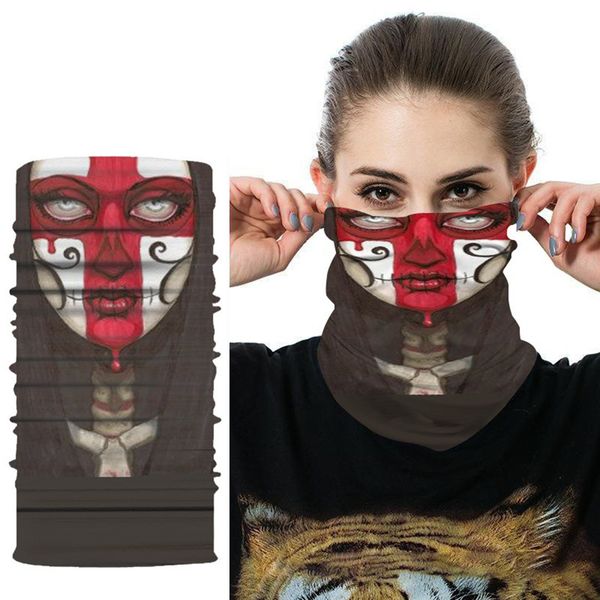 

print skull versatile headband mask outdoor riding magic headband
