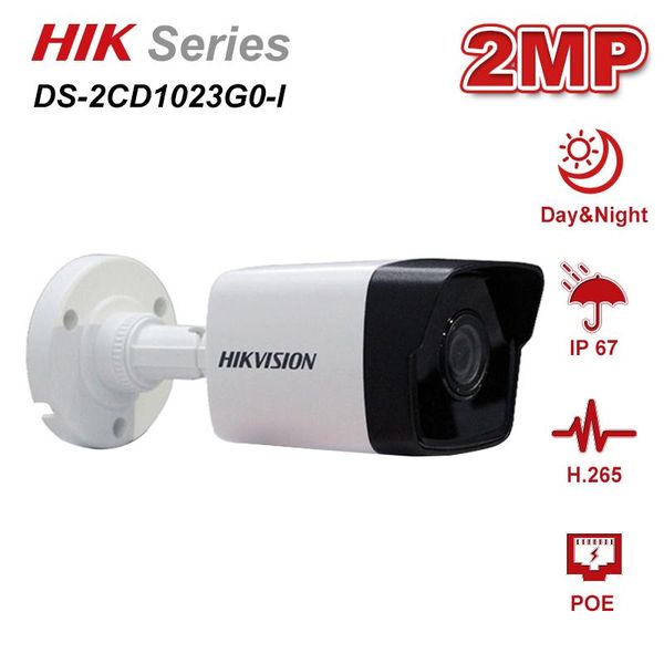 

hikvision ds-2cd1023g0-i 2mp ir network poe ip camera outdoor night vision home security video surveillance cameras