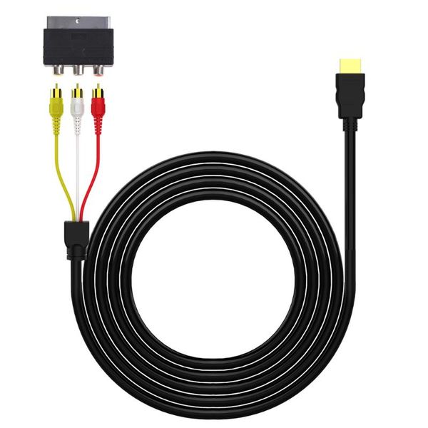 

1.5m -compatible male to rca cable 3rca av composite connector audio video converter adapter cord cables & connectors