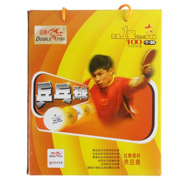 

100x double fish white 40mm 1-star 1 star 1star training table tennis balls