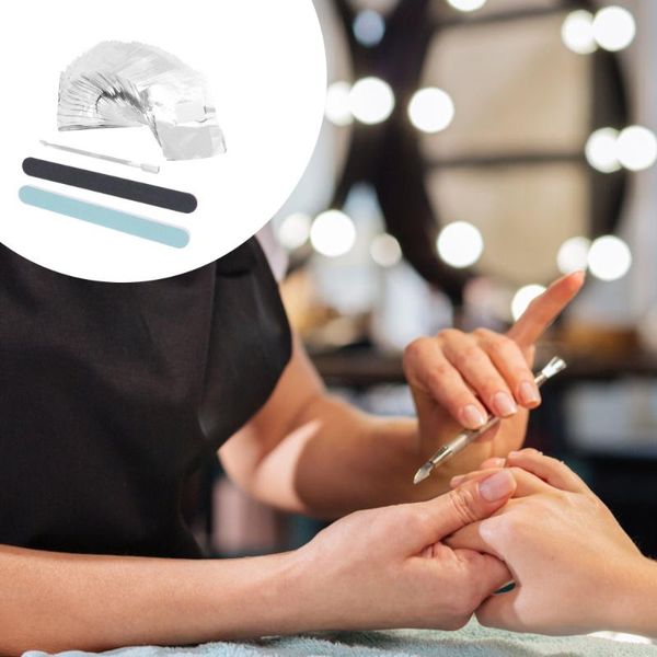 

nail art kits 200pcs polish remover foils wrap tin with file