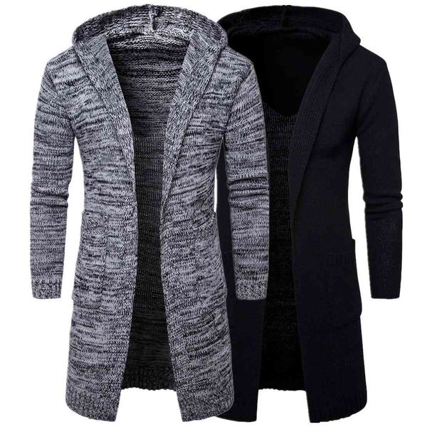 

men's sweaters hooded and thiened cardigan jaet fahion y913, White;black
