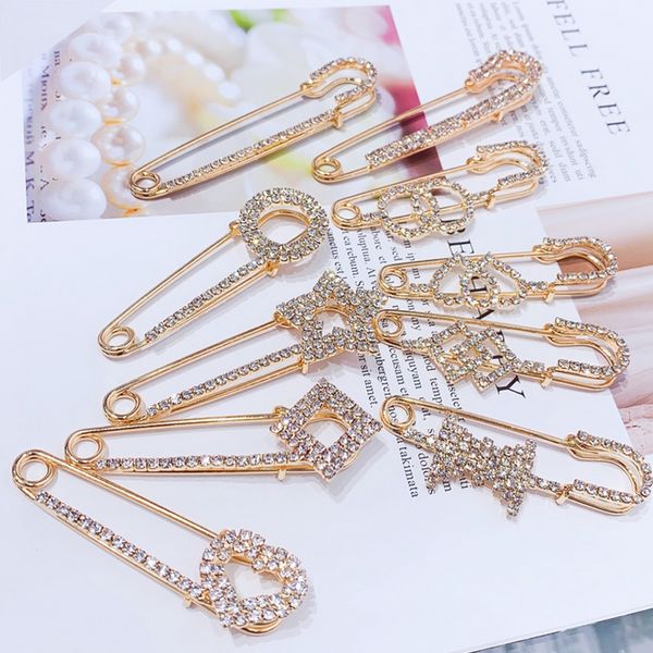 

women rhinestone heart brooch multistyle rhinestone brooch suit lapel pin fashion jewelry shirt accessories wholesale high quality, Gray