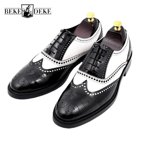 

spring autumn mens british style lace up non-slip mixed colors low-vintage breathable cowhide fashion dress shoes, Black