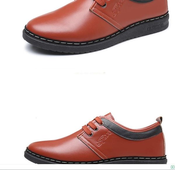 

men's shoes in spring and autumn flat bottom round head@2057, Black