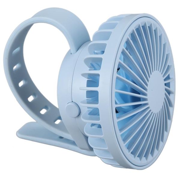 

electric fans watch wearable strap wrist mini fan watch-shaped for indoor and outdoor use blue