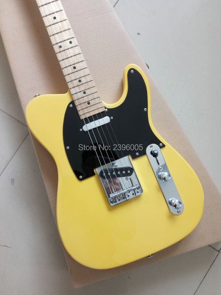 

factory direct yellow color guitar,gloss finish,chrome hardware