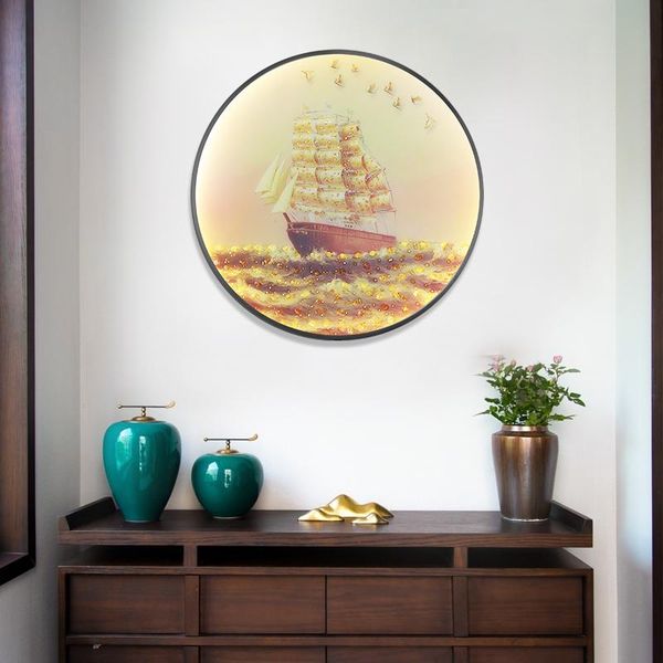 

wall light modern boat fish figure led sconces round lamp creative for home bedroom