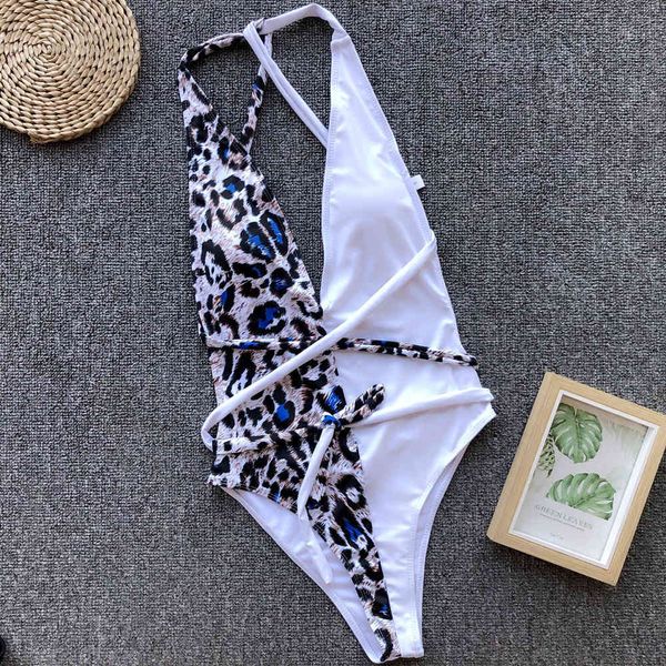 

2021 monokini leopard ladys bodysuit bathing suit swimwear women long strap diy wrap pieces swimsuit batherb