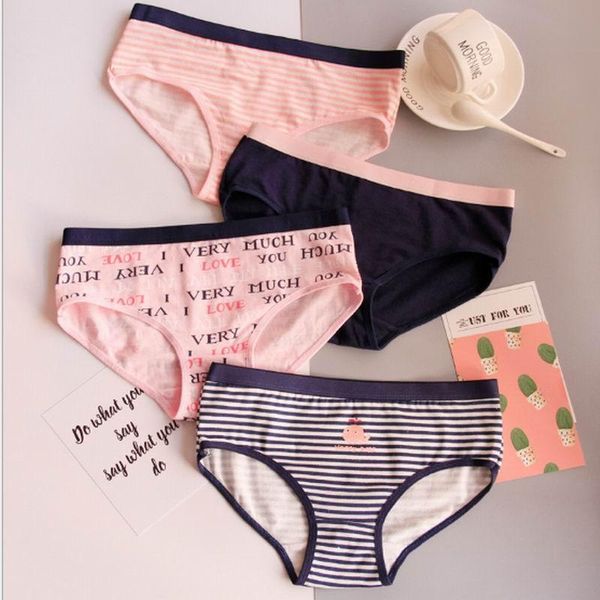 

panties 4pcs/lot big girl underwear kids striped underpants cotton lingerie briefs, Camo