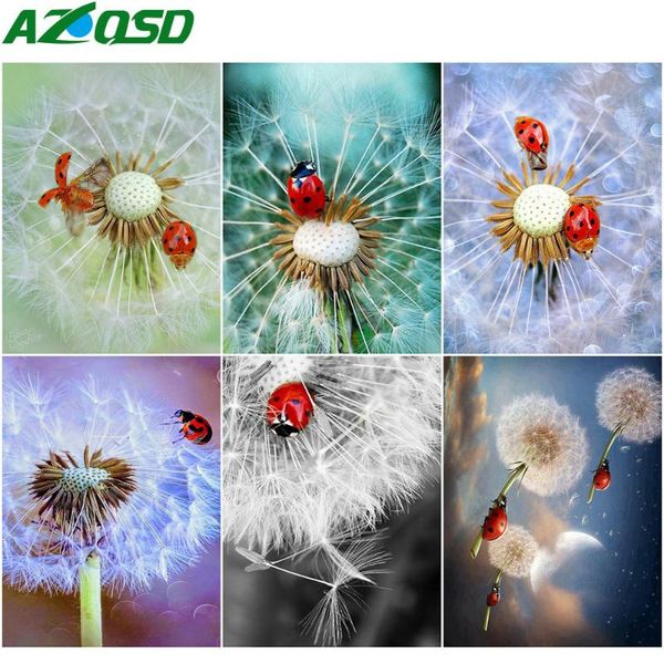 

diamond painting azqsd full round drill embroidery dandelion mosaic handicraft gift landscape children's room decor