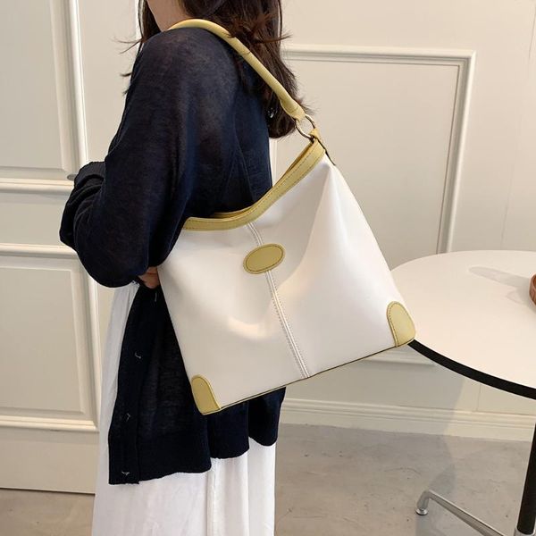 

evening bags 2021 fashion women high capacity bucket commuter tote armpit shoulder handbags pu leather underarm bag