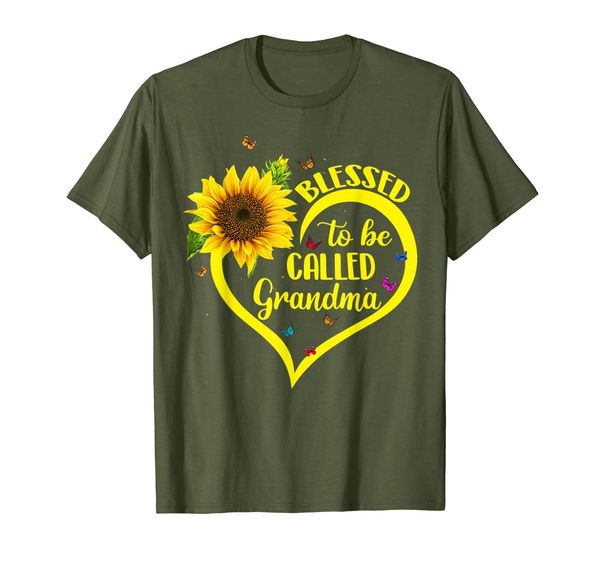 

blessed to be called grandma sunflower tshirt, White;black
