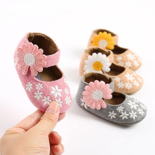 

first walkers 0-18m baby shoes flowers born girl fashion princess walker 2021