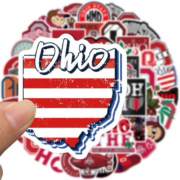 

50pcs ohio state waterproof stickers