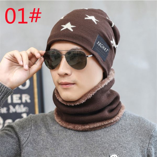 

pentagram wool cap autumn and winter warm knit parent-child hat set, Blue;gray