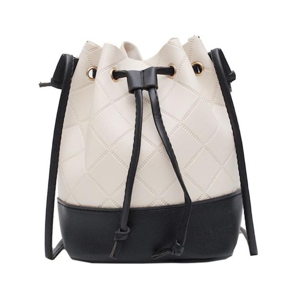 

storage bags all- drawstring shoulder bag female women small bucket ladies handbag retro messenger vintage tassel