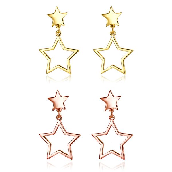

personalized creative star earrings women's fashion ol cute five pointed ake212 jewelry, Golden
