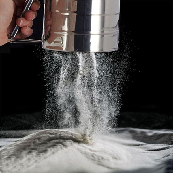 

handheld baking cake tool stainless steel hand flour powder mesh cup sieve shaker kitchen filter & pastry tools