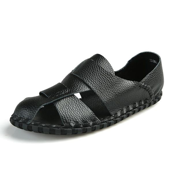 

sandals sport cuero uomo masculina sandles masculino zandalias verano men da sandal sandalia couro work sandale rubber sandalet, Black