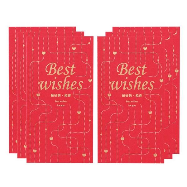 

gift wrap 2021 red envelopes wedding envelope bag chinese year's paper spring festival packet 6pcs