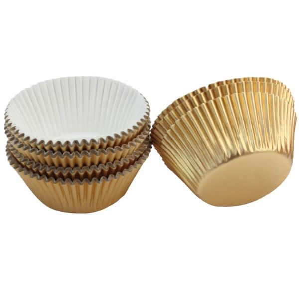 

cake tools 100pcs golden paper muffin liner baking cup case mold diy with 3.3cm height