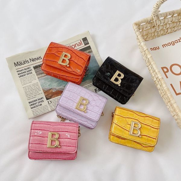 

factory outlet design children's shoulder female letter small square 2021 new chain girls' accessories women's bag