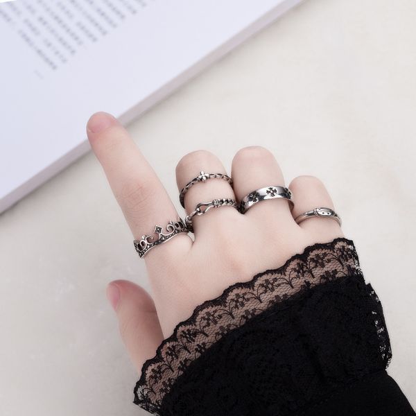 

ring croquetai silver cruciferous men's and women's hip hop trend tiaodi tail