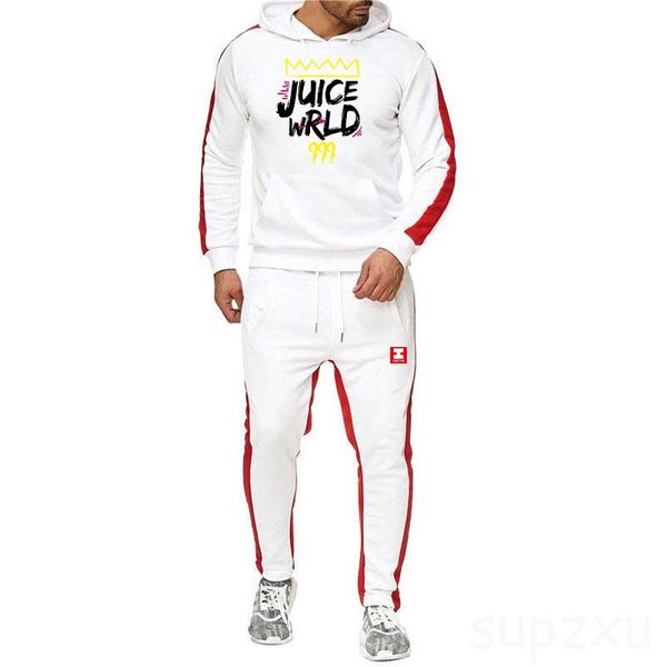 

men's tracksuits and women's sportswear couples fall juce wrld sweatshirt + drawstring jogging pants juice sweatpants patch, Gray