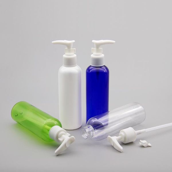 

storage bottles & jars 30 x 200ml blue transparent cosmetic body lotion container with pump empty shampoo bottle packaging