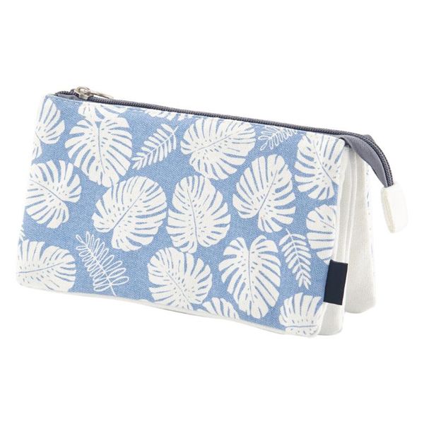 

pencil bags school portable office 3 layers case students compartment stationery pouch big capacity canvas multifunctional kids gift