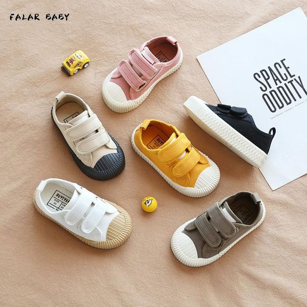 

autumn solid color children's casual shoes canvas boys and girls sports kid children athletic & outdoor, Black