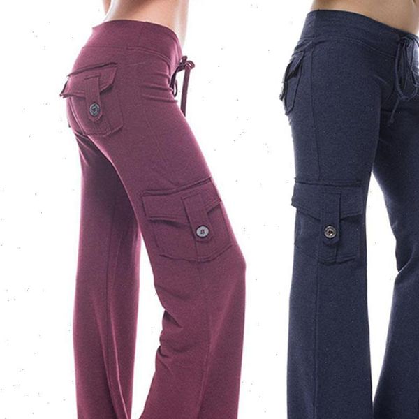 

autumn womens capris women multi pocket button stretch trousers slim fit sport pants drop, Black;white